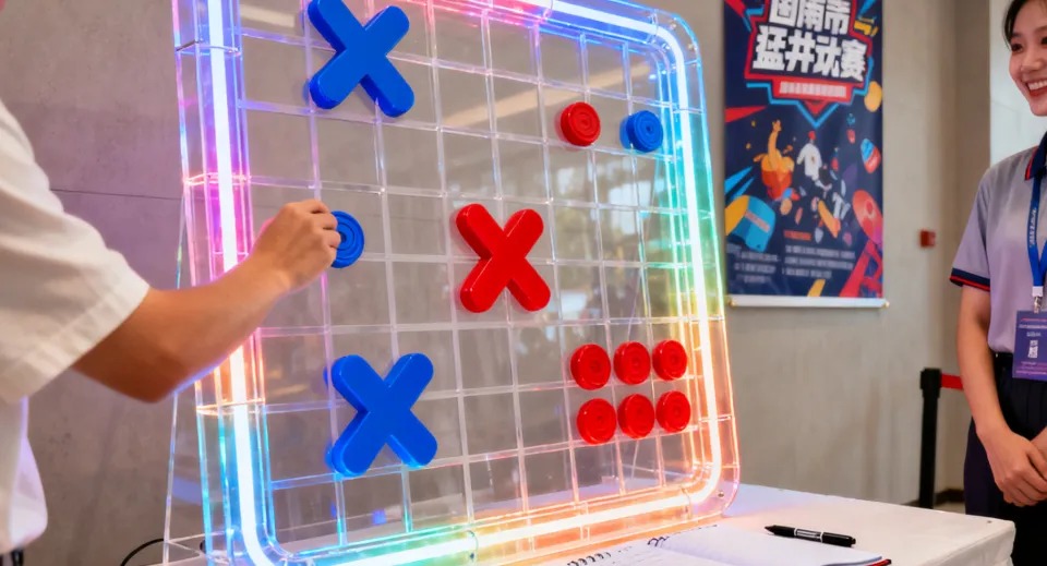 2Event Check-In Interaction.webp acrylic tic tac toe set